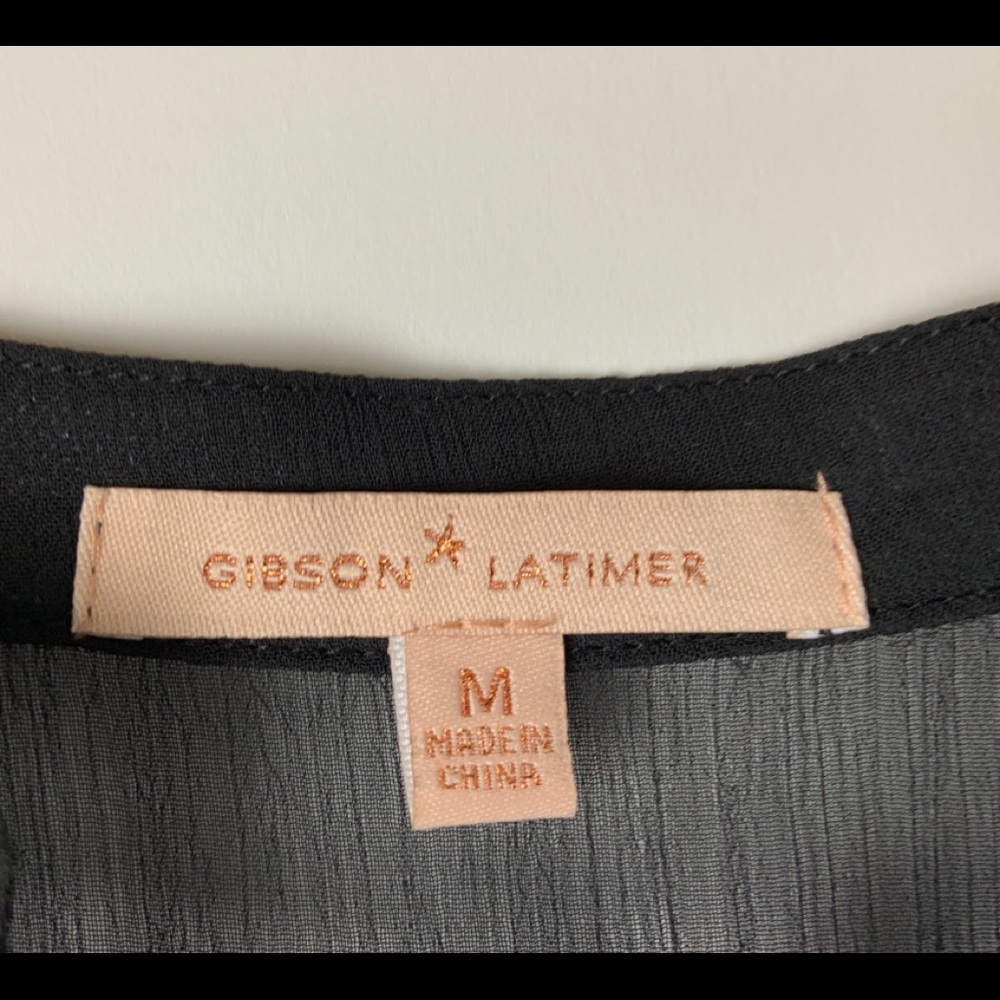 Gibson Latimer Embroidered Blouse Sz Medium - Picture 7 of 7